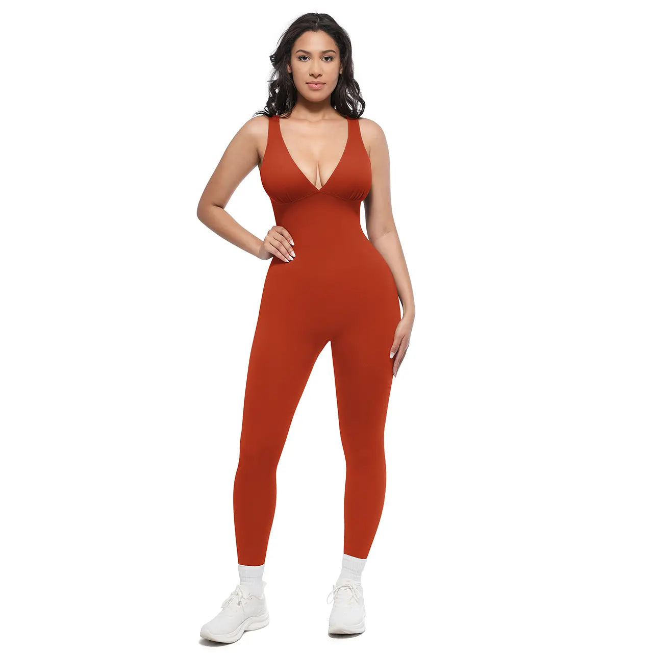 WinkBead™ Deep V Shapewear with Chest Support Breathable High-Waisted Tummy Control Jumpsuit