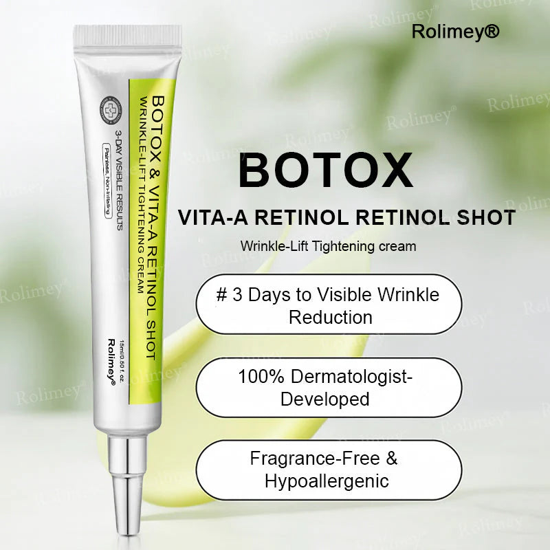 👨‍⚕️👨‍⚕️👨‍⚕️Made and shipped from the USA 💫Rolimey® Botox & Vita-A Retinol Shot Wrinkle-Lift Tightening cream - Last Day Promotion 50% OFF