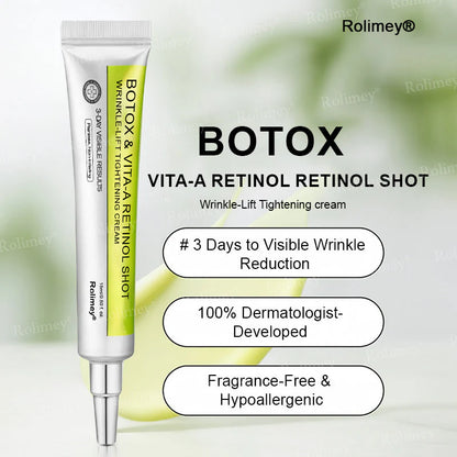 👨‍⚕️👨‍⚕️👨‍⚕️Made and shipped from the USA 💫Rolimey® Botox & Vita-A Retinol Shot Wrinkle-Lift Tightening cream - Last Day Promotion 50% OFF