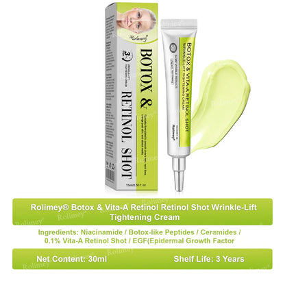 👨‍⚕️👨‍⚕️👨‍⚕️Made and shipped from the USA 💫Rolimey® Botox & Vita-A Retinol Shot Wrinkle-Lift Tightening cream - Last Day Promotion 50% OFF