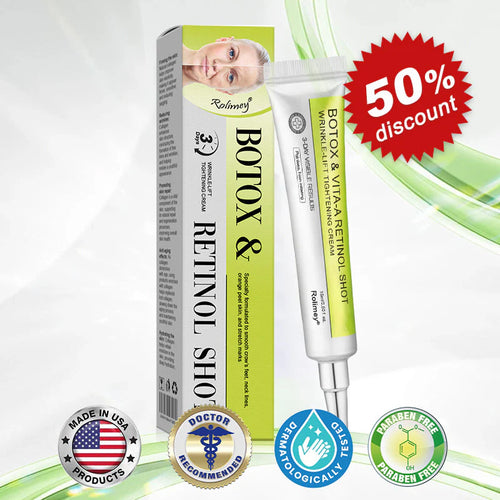 👨‍⚕️👨‍⚕️👨‍⚕️Made and shipped from the USA 💫Rolimey® Botox & Vita-A Retinol Shot Wrinkle-Lift Tightening cream - Last Day Promotion 50% OFF