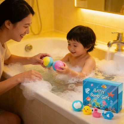 Turn Bath Time Into Something They Beg For Gentle, Kid-Safe Bath Bombs with a Surprise Inside — by WinkBead