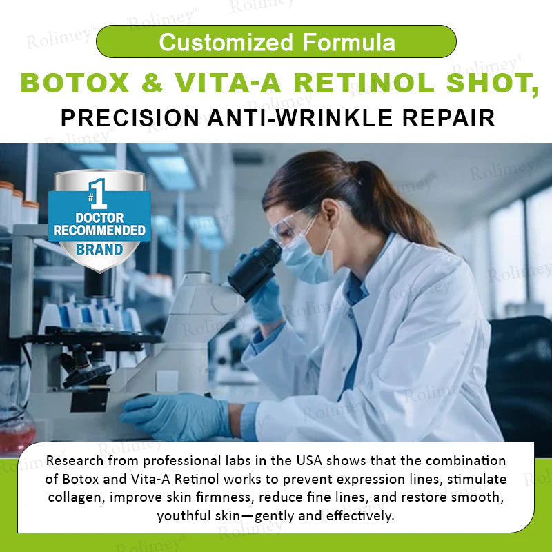 👨‍⚕️👨‍⚕️👨‍⚕️Made and shipped from the USA 💫Rolimey® Botox & Vita-A Retinol Shot Wrinkle-Lift Tightening cream - Last Day Promotion 50% OFF